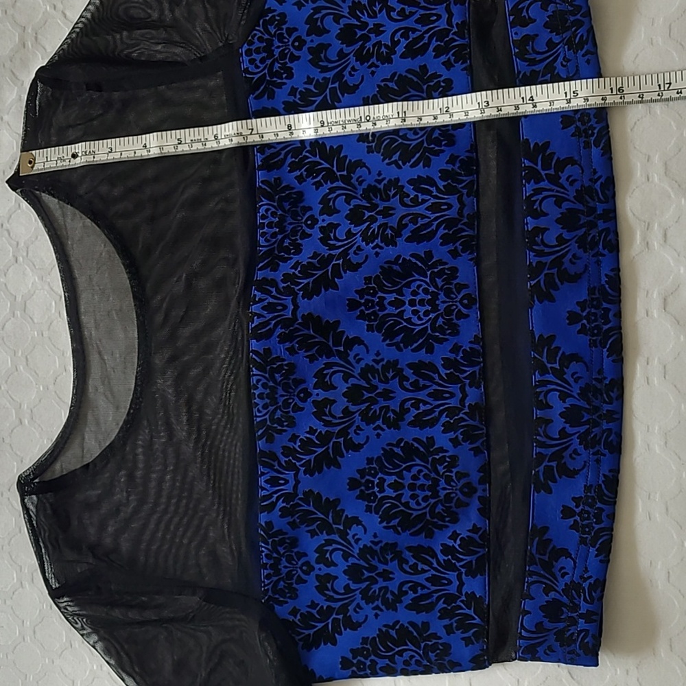 Sparkle & Fade Mesh Velour Cop Top - Picture 6 of 10